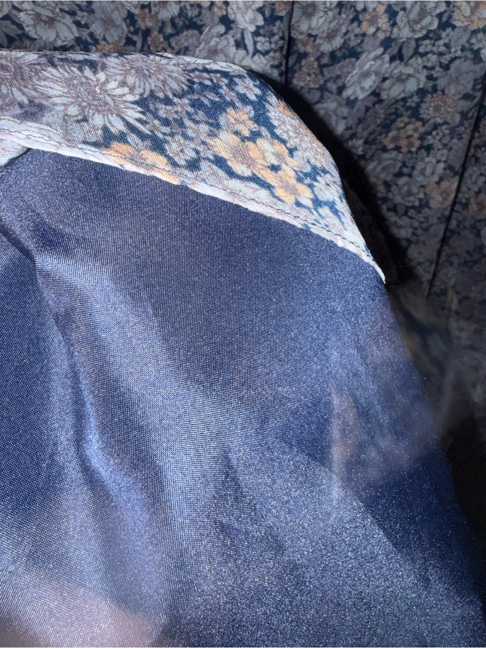 Sleeveless Blue Floral V-Neck Ruffle Maxi Dress - Picture 10 of 11